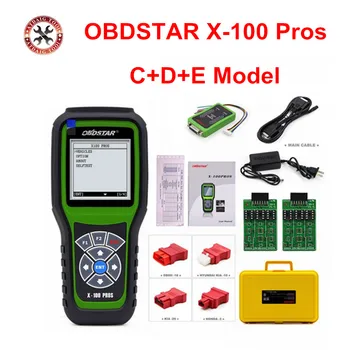

Hot!!!OBDSTAR X100 PROS C+D+E model Key Programmer with EEprom Adapter+IMMOBILISER+Odometer Adjustment Replace X-100 Pro