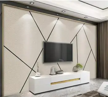 

Custom wallpaper 3d mural Nordic minimalist personality abstract geometric line square TV wall papers home decor mural