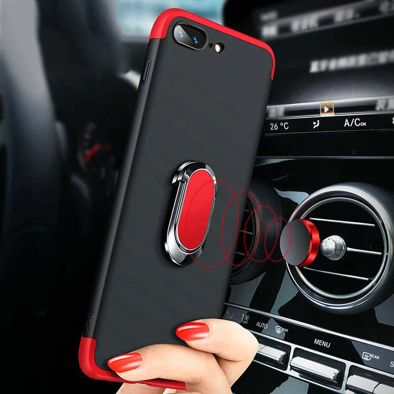 

Finger Ring Matte Coque For iPhone Cases For iPhone 7 8 X Case Cover Metal Holder Cover For Apple X 7Plus 8Plus Cases AB181