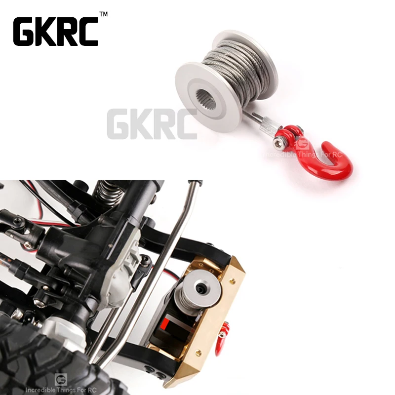 Rc 25t серволебедка барабан прицеп крюк сцепка для 1/10 Гусеничный автомобиль Axial Scx10