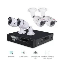 Тонтон 8CH 1080 P HD 5 в 1 видеорегистратор комплект система наблюдения CCTV 4*1080 P 2.0MP обеспечение безопасности в помещении наружное Камера Системы
