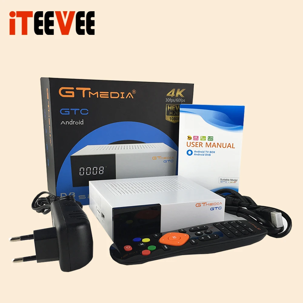 5 шт. бесплатно SAT 4K H.265 Freesat GTC S905D Android 6.0 ТВ-приставка DVB-S2/T2/кабель/Фотоэлементы |
