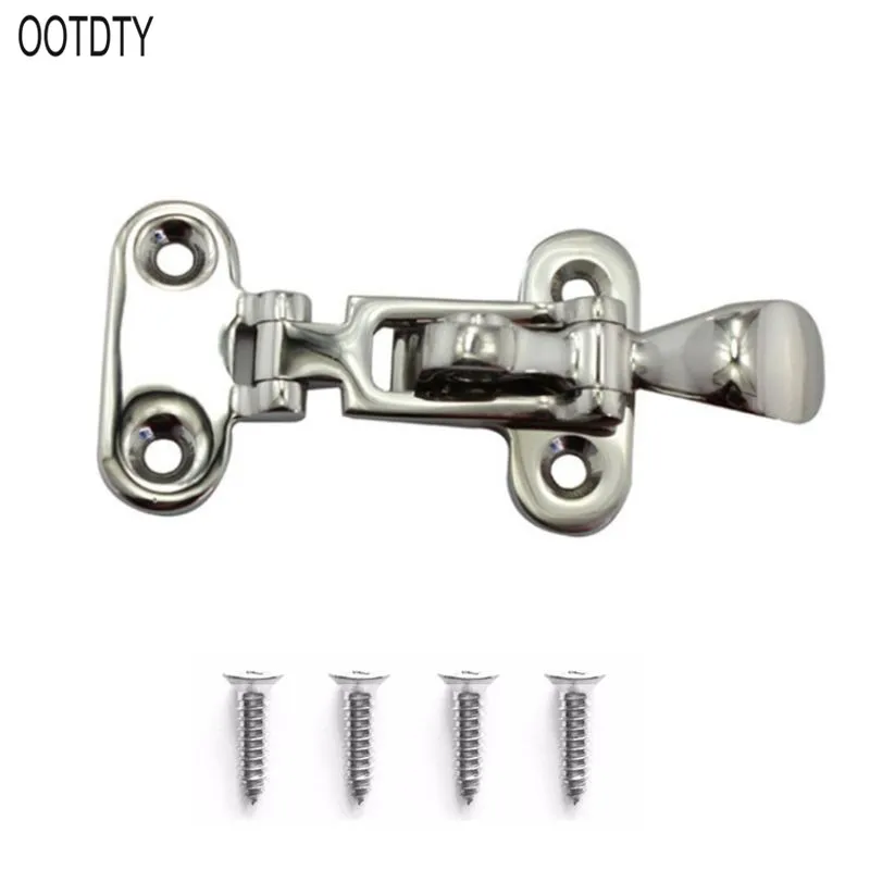 

1 Set Stainless Steel Locker Hardware Anti-Rattle Latch Hinge Silver For Boat Marine Hatch Buckle Fastener Clamp
