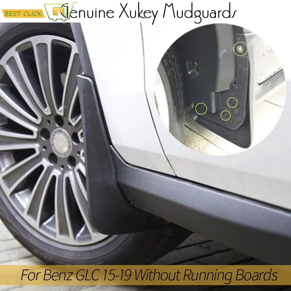 RKRLJX Car Fender Mudflaps Fit For Mercedes Benz GLC Class X253 2016-2019 WO//RB Mud Flaps Splash Guards Mudguards Mud Flap Front Rear Fender