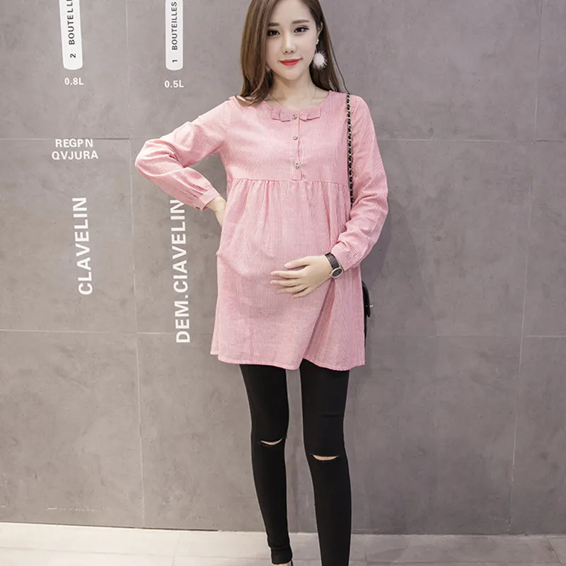 

Spring Maternity Nursing Clothes Spring Long Sleeve Cotton Breastfeeding Clothing Breast Feeding T shirts For Pregnancy Mam