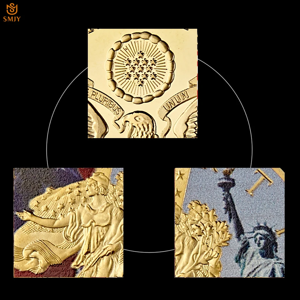 Коллекционная монета 2007 капитала США Вашингтон мегаполис проекция золота