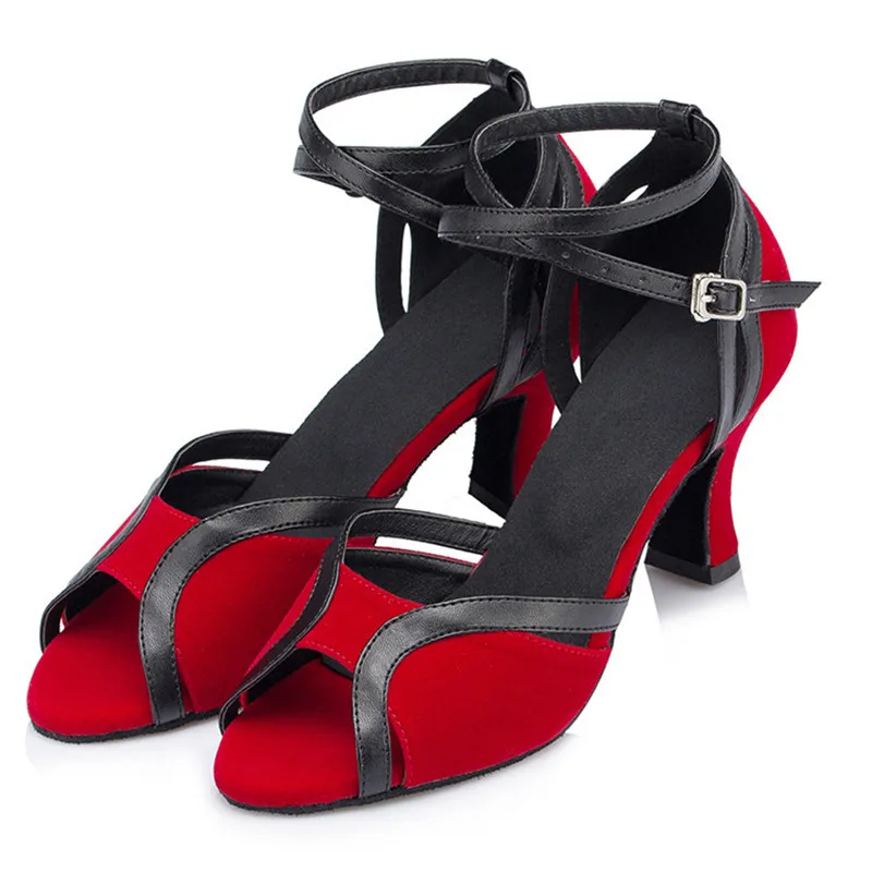 

2018 New Hot Sale Women's Girls Ballroom Latin Tango Dance Shoes Sales Red Color Wholesale