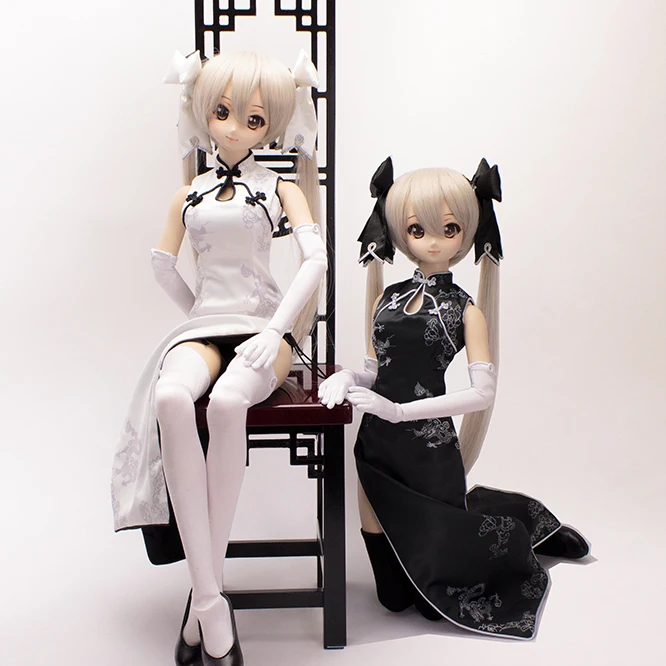 

(1pcs) Estartek Cusomize 1/3 Anime Cosplay Costume Chinese Spring Cheongsam Dome Set for BJD SD DD SQ AZ Doll Action Figure DIY