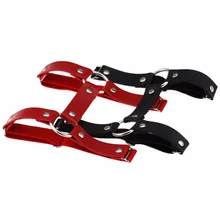 Фетиш одежда Паб-рок для девочек пояс с подвязками сексуальное 2 слоя Для женщин панк нога кольцо Ремни бедра ремень-подвязка аниме Пояс для чулок