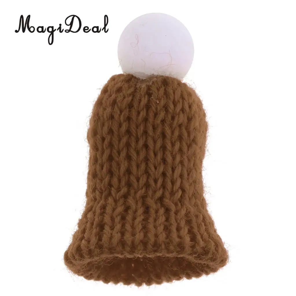 Lovely Miniature Mini Knit Hats for 1:12 Scale Dollhouse Miniature Home Shop Accessories Dolls House Interior Decoration Red