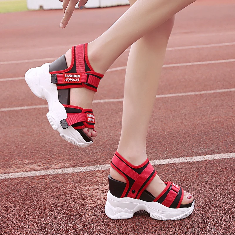 Women's Sandals 2019 Summer High Heels Sandals For Women Air Mesh Sandal 11CM Heels Wedge Platform Shoes Casual Summer Sneakers Women's Sandals 2019 Summer High Heels Sandals For Women Air Mesh Sandal 11CM Heels Wedge Platform Shoes Casual Summer Sneakers