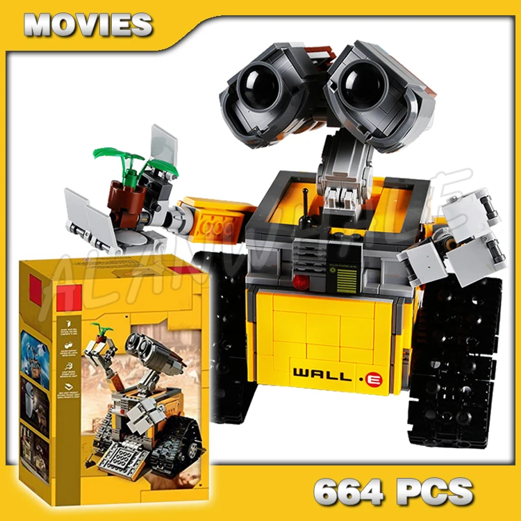 

687pcs Ideas Pixar WALL E Robots Rolling Tracks Movie 16003 Model Building Blocks Assemble Kids Toys Bricks Compatible with Lego