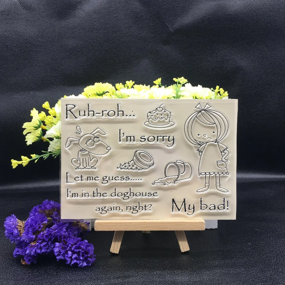 Dog stamp Clear Stamp for Scrapbooking Transparent Silicone Rubber DIY Photo Album Decor 59 | Канцтовары для офиса и дома