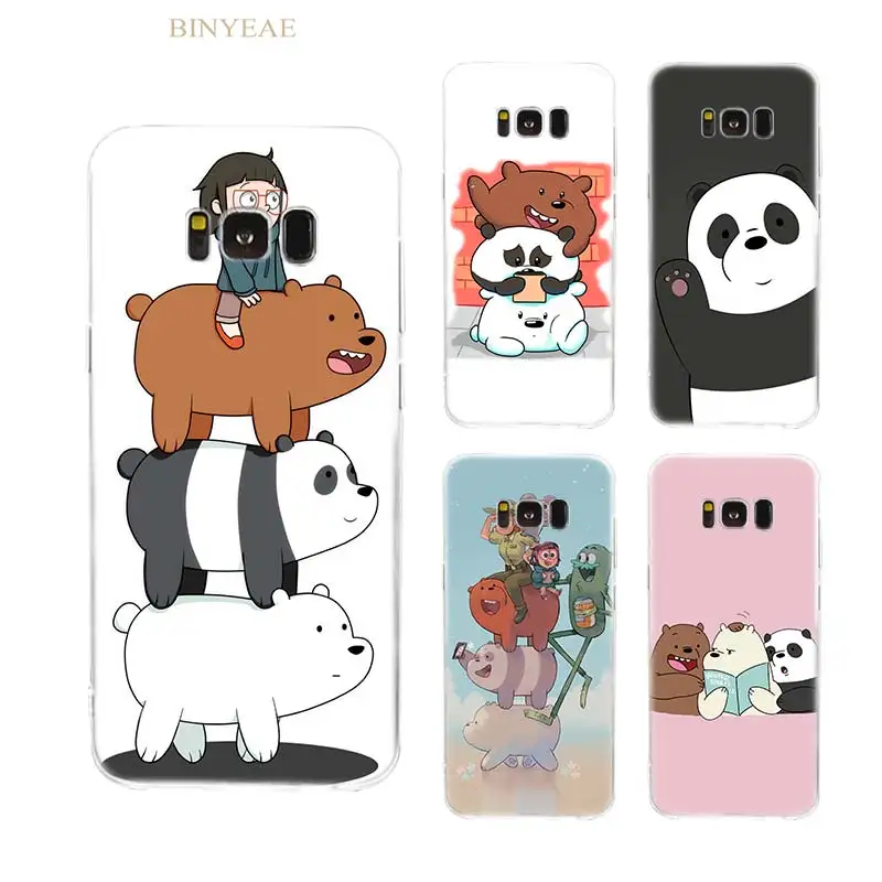

Case for Samsung Galaxy note 8 S8 S9 Plus S6 S7 S8 S9 S6 S7 edge Clear TPU Silicone Coque Capa Phone Cover Shell We Bare Bears
