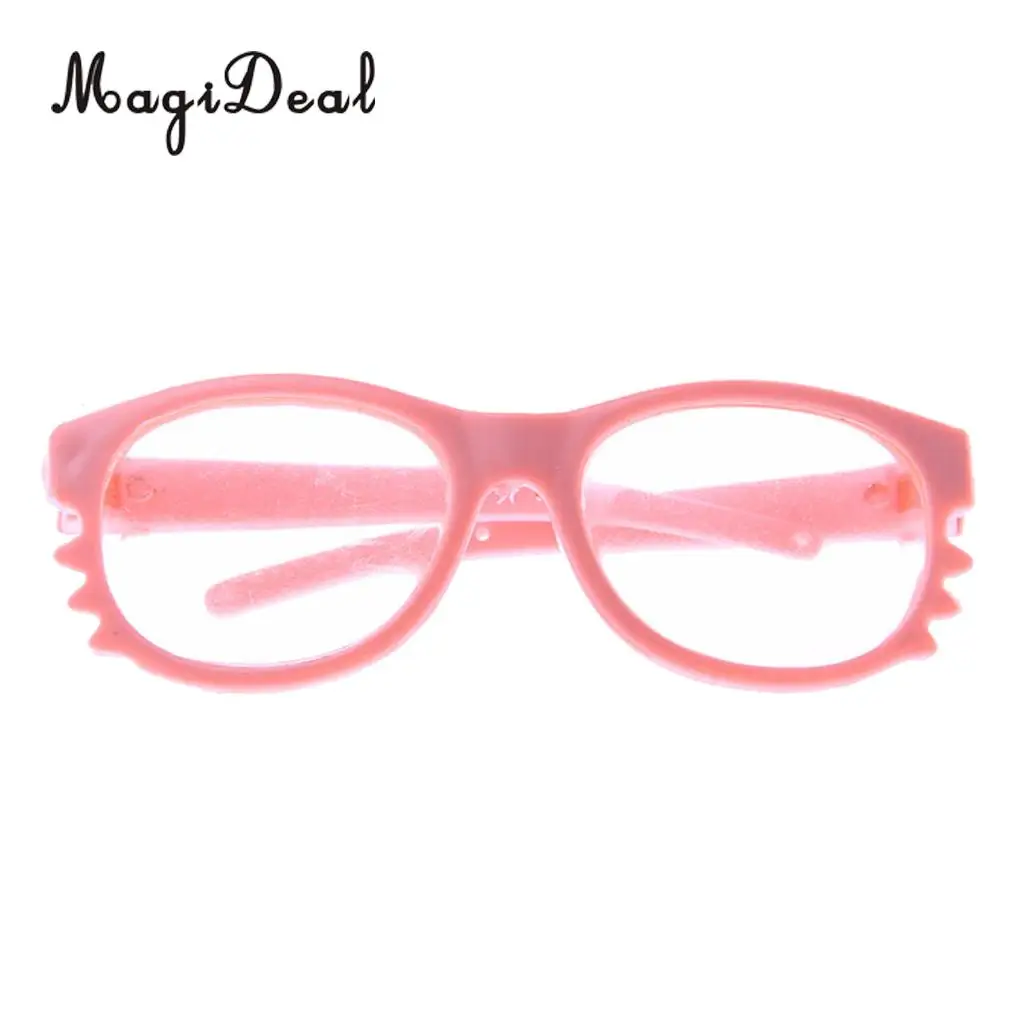 1Pair Cute Doll Glasses Black Eyeglasses Made for 18 inch American Doll My Life Dolls Clothes Accs Children Girls Toy