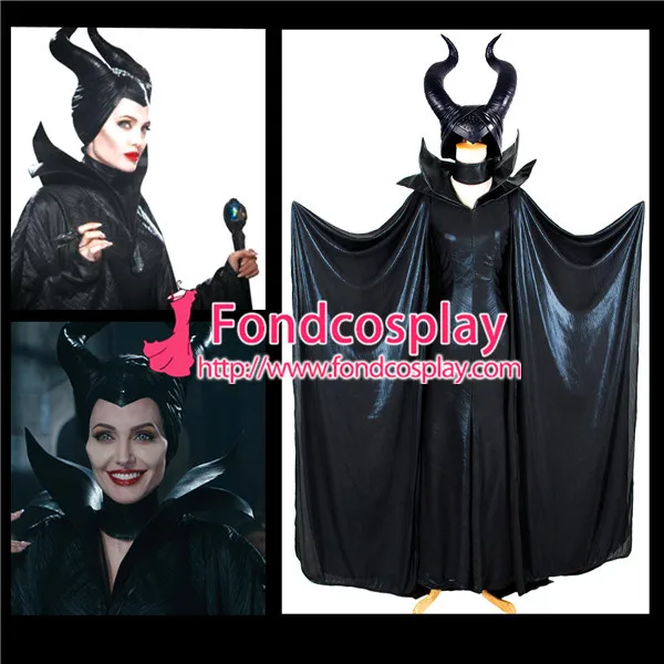 

New Arrival Movie Maleficent 2014 Angelina Jolie Outfit Dress Cosplay Costume custom-made[G1313]