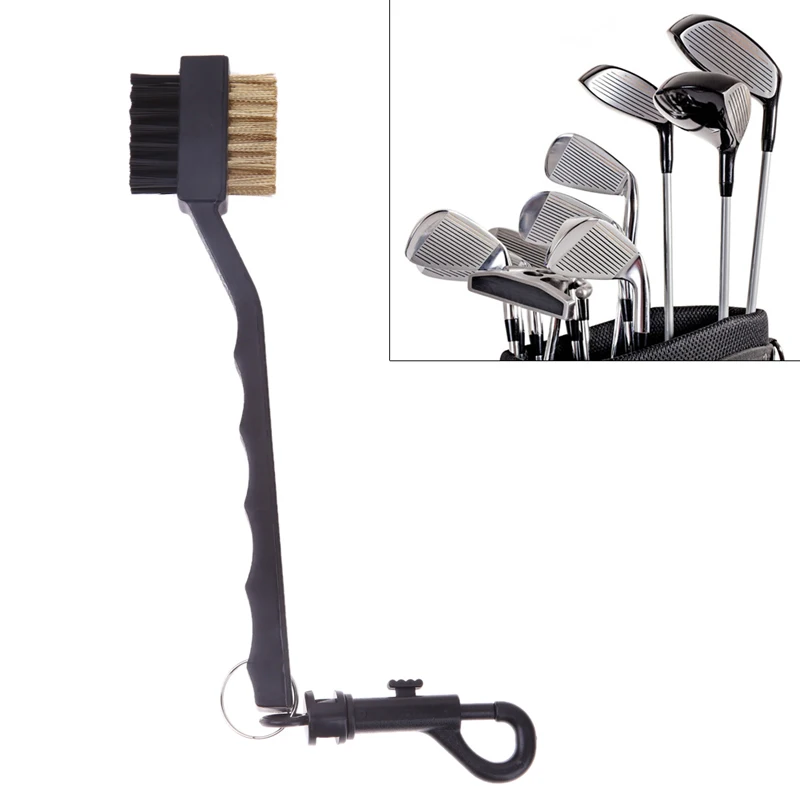 2 Sides Golf Club Brass Wires Nylon Brush Groove Cleaner Tool Kit Stiff Brass Bristles For Golf