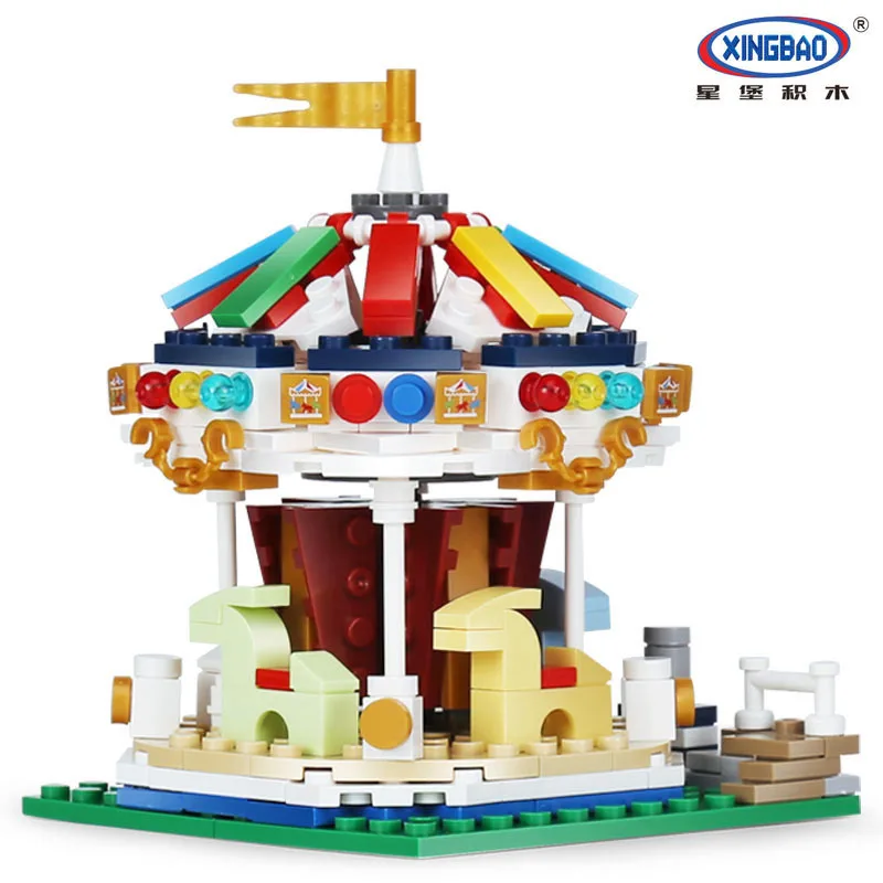 

XINGBAO 01107 343Pcs Colorful World Merry Go Round Set Building Blocks Bricks Compatible LegoINGlys City Educational Toys