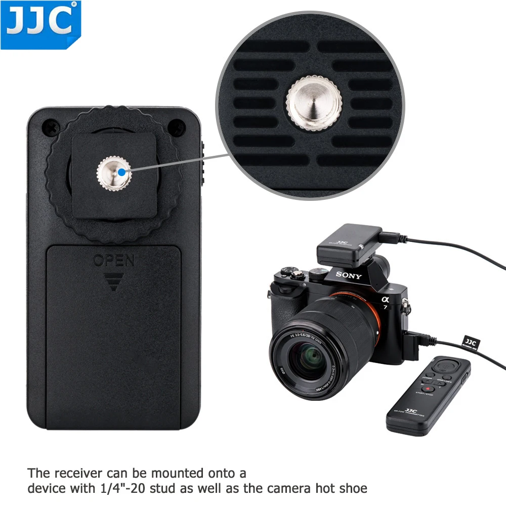 JJC 2.4Ghz Camera Wireless Remote Control for Sony A7R IV A7S A7II A6000 A6300 A6500 RX10II RX100IV