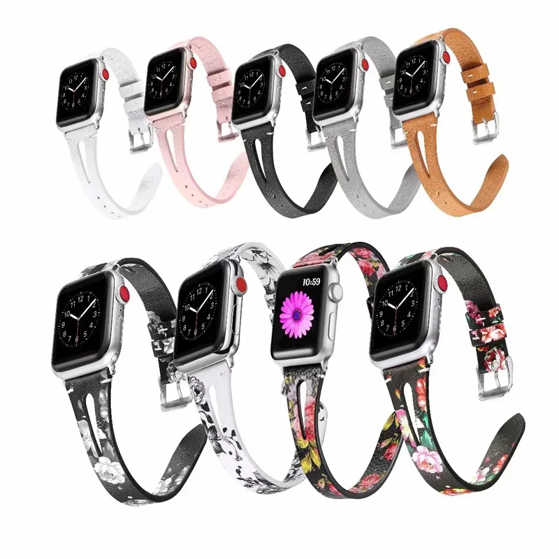 Кожаный ремешок для Apple Watch 38 мм 42 мм 40 мм 44 мм спортивный съемный браслет для наручных часов браслет аксессуары для I-watch Series 4 3 2 1