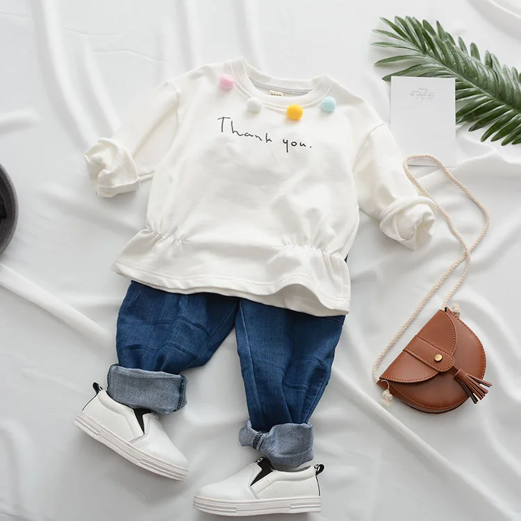 Children Sweatshirt Autumn Girls Shirt Long Sleeve T-shirt For Girls Fashion Colorful Pompoms Kids Clothes Brands Baby Girl Tops (10)