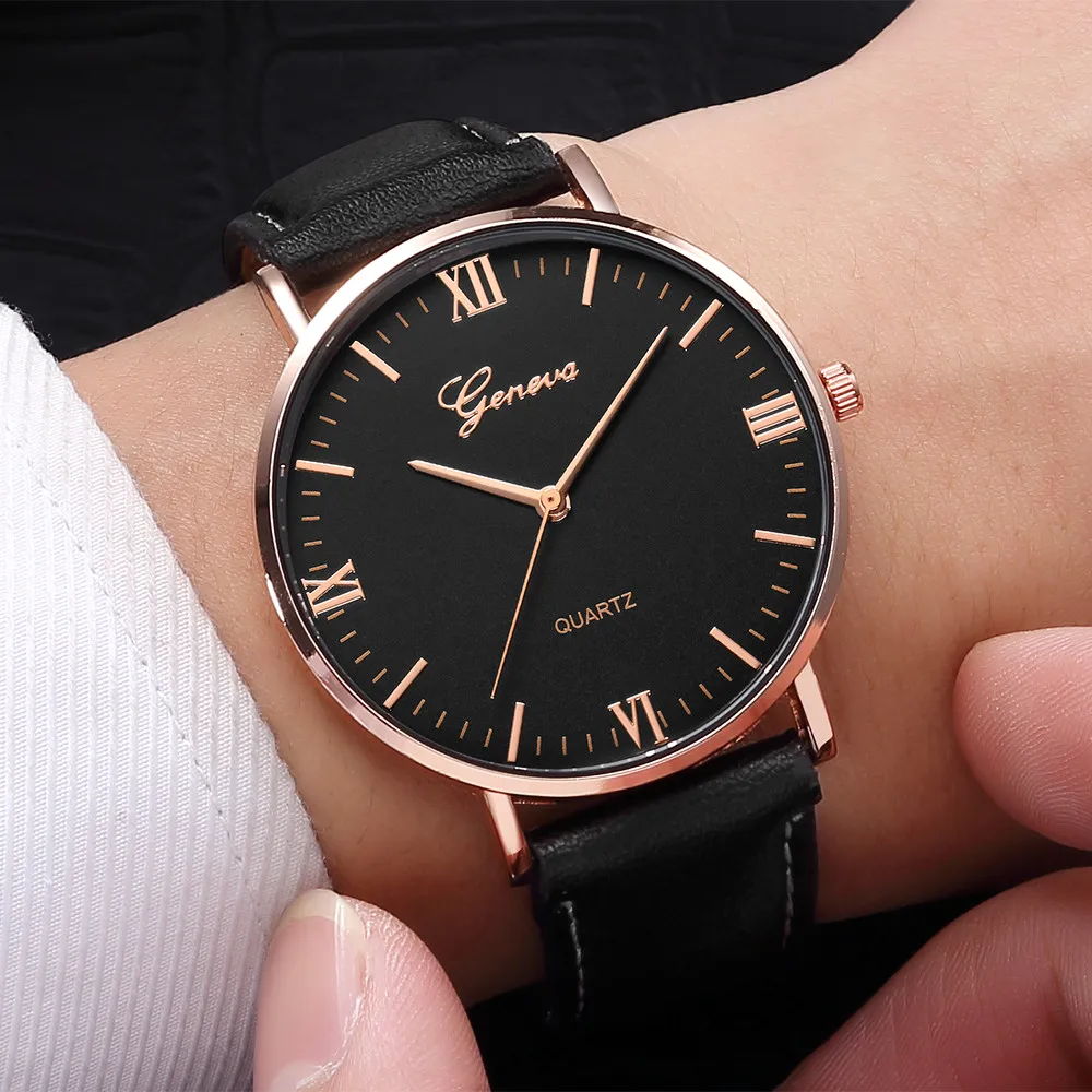 Geneva Classic Hot Luxury Women Stainless Steel Analog Quartz Analog Wrist Watch montre homme New Freeshipping Hot sales