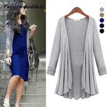 XL-5XL женские свободные кардиганы с длинным рукавом открытый стежок повседневное вязаное крючком пончо размера плюс пальто длинные свитера кардиганы Vestidos