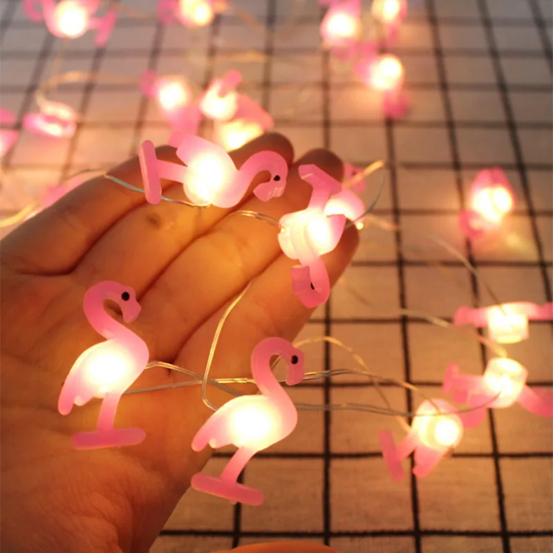 

MEIDDING LED Flamingo String Light Tropical Party Decoration Hawaii Pineapple Cactus Party Wedding Baby Shower DIY Decor Light