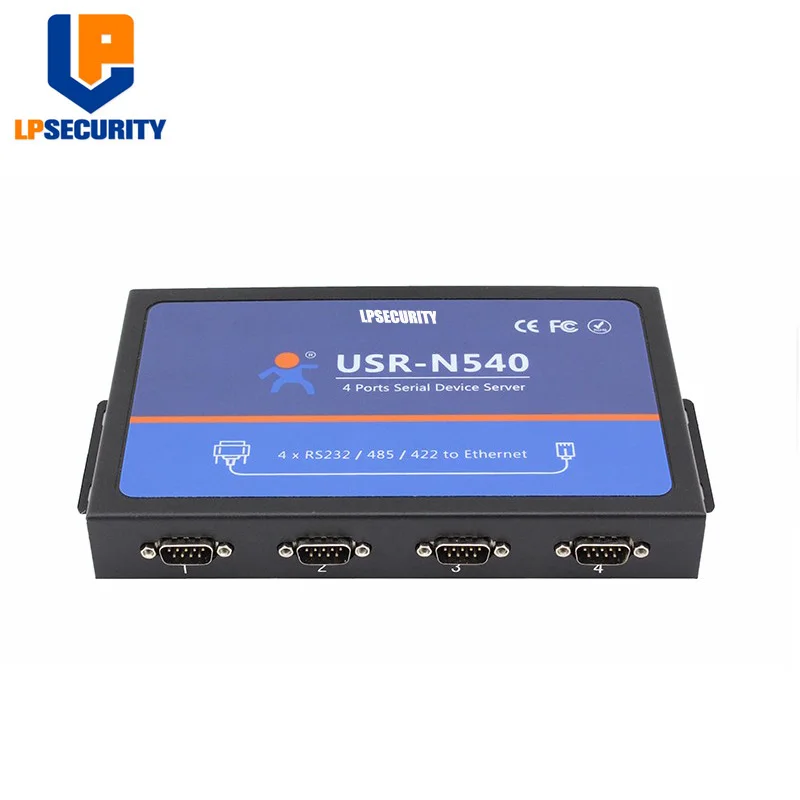 LPSECURITY 4 порта RS232/RS485/422 последовательный конвертер интерфейса Ethernet, USR-N540