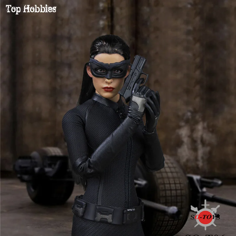 

1/6 Scale SOTOYS SO-017 Head Sculpt Carving Model Anne Hathaway SO-Batman+Black tights CATWOMAN Catherine Clothing Outfit Set
