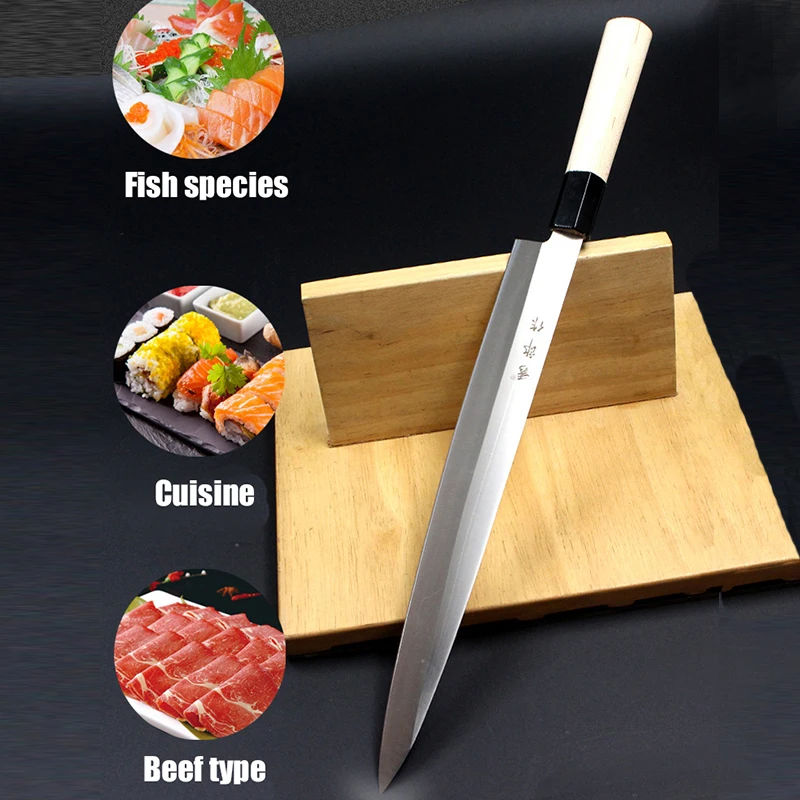 

Chef Knives Japanese Salmon Sushi Knives Stainless Steel Sashimi Kitchen Knife Raw Fish Fillet Layers Cooki Knife