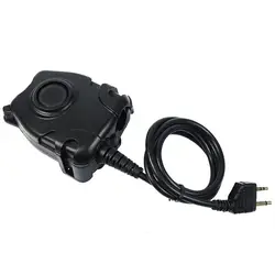 Водонепроницаемый ptt кабель черный для gxt LXT Alan Midland линии разъем для Z Тактический Двухканальные рации гарнитура j6512a