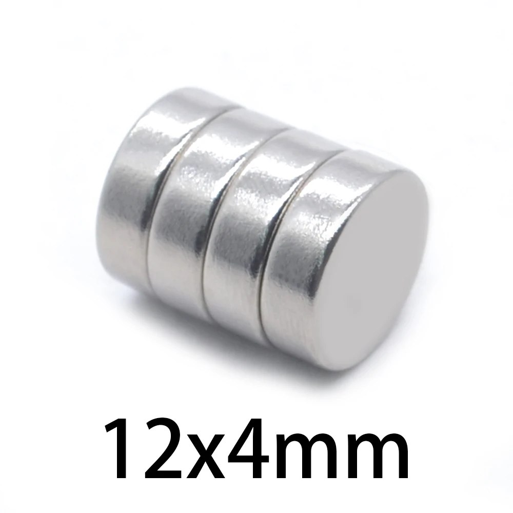 

10pcs Neodymium Magnet N35 12x4 mm Super Strong Round Rare earth Powerful NdFeB Gallium metal magnetic speaker N35 12*4 Disc