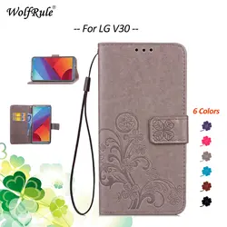 WolfRule чехол для LG V30 Флип PU Силиконовый Футляр для карт кошелек Боковая Сумка Защитная сумка для телефона чехол для LG V30 крышка 6,0''