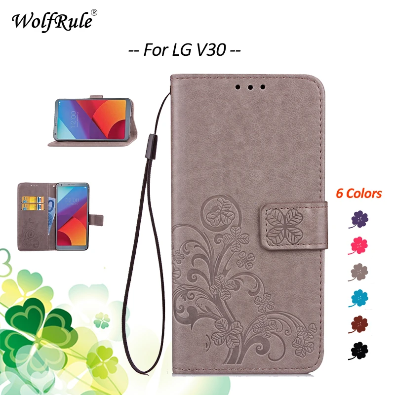 WolfRule для крышки LG V30 Чехол Флип PU силиконовый держатель карт кошелек бампер