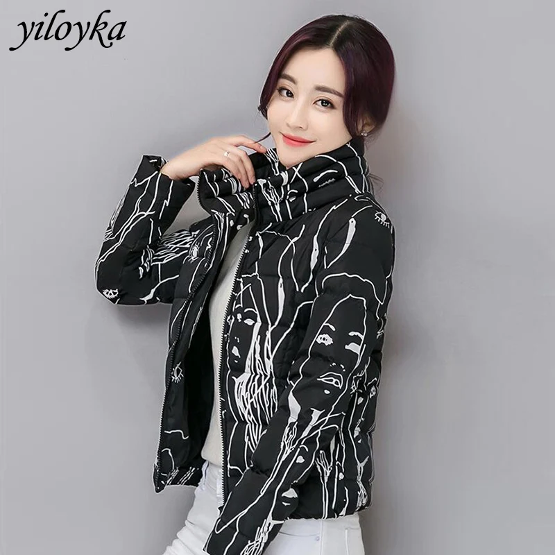 Женские короткие парки женская зимняя куртка 2019 пальто модная Осенняя теплая