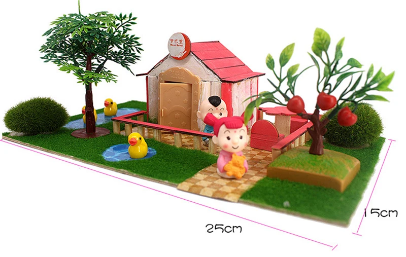 Diy кабина Модель Дети ручной сборки 3D головоломка Творческий деревянная игрушка окраска детская Образовательные Подарки