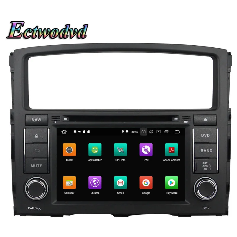 Perfect Ectwodvd Octa Core 4G RAM 64G ROM Android 9.0 Car Multimedia DVD Player GPS HeadUnit for Mitsubishi PAJERO V97/V93 (2006-2011) 3