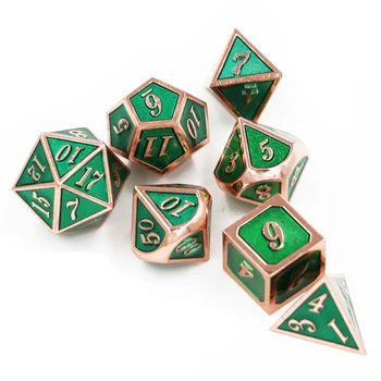 

7Pcs/set Nieuwe Lettertype Dungeons & Dragons Creatieve RPG Dobbelstenen D & D Metalen Dobbelstenen Transparant Blauw Dice