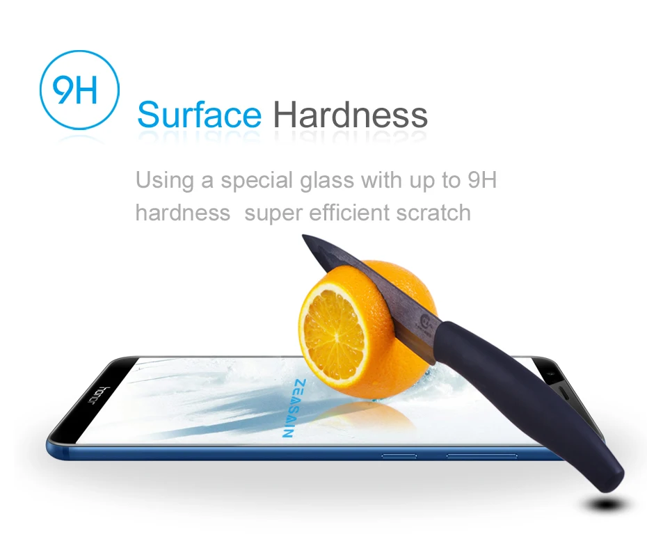 Original ZEASAIN 2.5D Full Cover Screen Protector Tempered Glass for Huawei Honor 7X 7 X 9H Toughened Glass Protective Film (11)