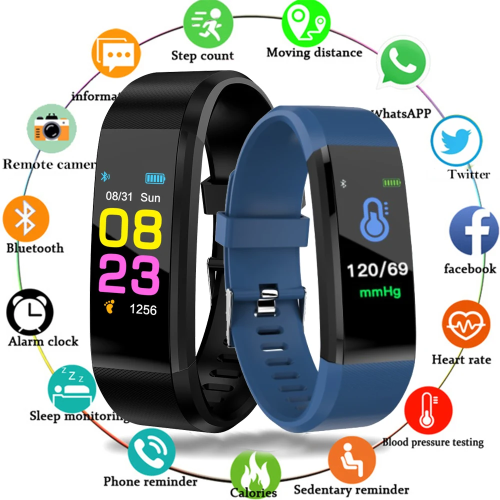 

Bluetooth Smart Watch Men Women Fitness Digital Sport Watch Smart Wristband Band Heart Rate Monitor Smartwatch Pedometer Watch