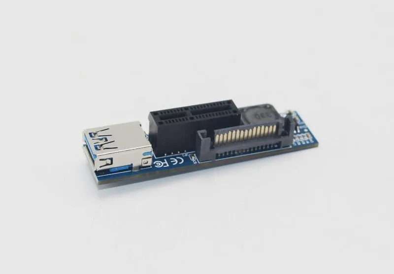 PCI-E PCI E Express 1Х до 1х расширитель адаптер Riser Card USB 3,0 кабель SATA питание для шахтеров материнская плата PCI-E X1 слот