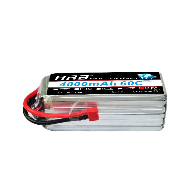 

HRB 6s Lipo Battery 22.2V 4000mah 60C Max 120C For Helicopters RC Models Li-polymer Quadcopter Drone
