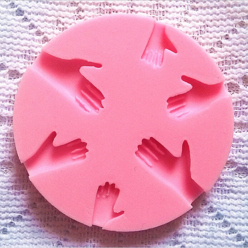 New Human Hand Shaped Cake Decoration Tools Soap Candle Moulds 3D Silicone Fondant Mold 1Pcs | Дом и сад