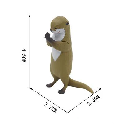 Японский Пингвин Дельфин выдра Пальма благословение животные серии смолы украшения домашний декор милый мультфильм желаний миниатюры ремесло подарки - Цвет: Otter