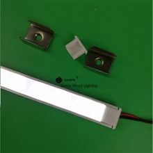 5 шт./лот 0,5 м/катушка светодиодный канал алюминиевый профиль для 5050 светодиодный светильник, 12 В 6 Вт Светодиодный светильник для шкафа, плоский светильник, светодиодный линейный светильник