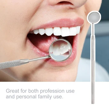 

10pcs Mirror+1pcs Handle Oral Anti-fog Mirror Dental Stainless Steel Mouth Mirror Dental Hygiene Kit Instrument Dentist Tools