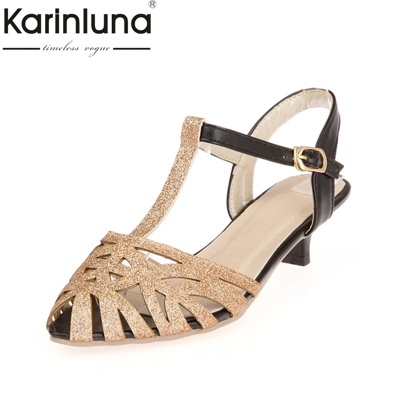 

KarinLuna 2018 Brand plus size 30-49 t-strap Latin dance shoes women fashion comfortable summer sandals shoes woman