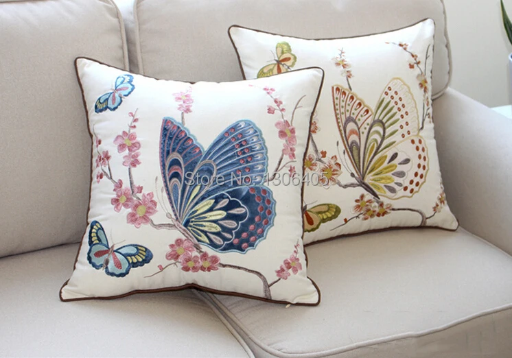 Popular Embroidered Butterfly PillowBuy Cheap Embroidered Butterfly