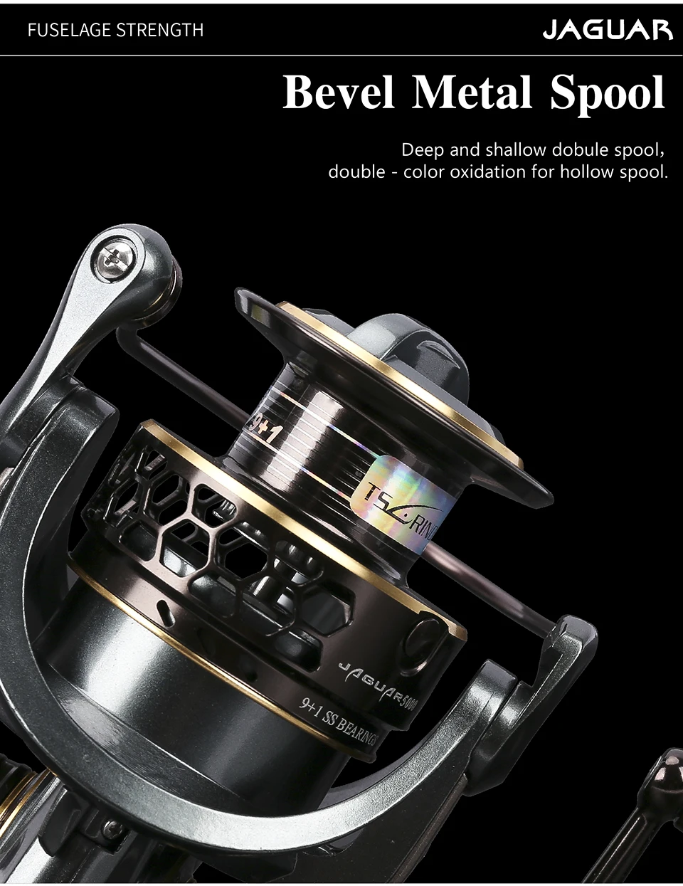 Carretel de Pesca de Água Carretel de Pesca 9 + 1bb Tsurinoya Jaguar Duplo Molinete Isca Salgada Carretel 4000 5000 6 1BB Molinete Isca Carretel de Pesca de